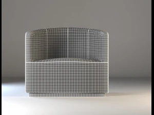 Modern Tearoom Lounge Chair 3D Model