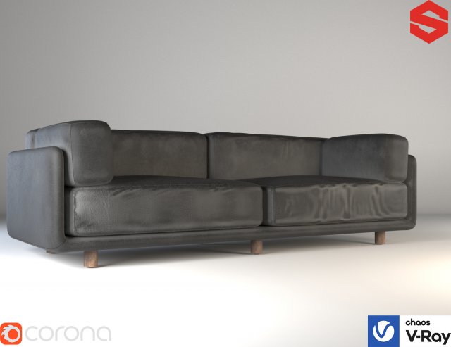 Sunday 102 Sofa Modelo 3D .c4d .max .obj .3ds .fbx .stl .blend 
