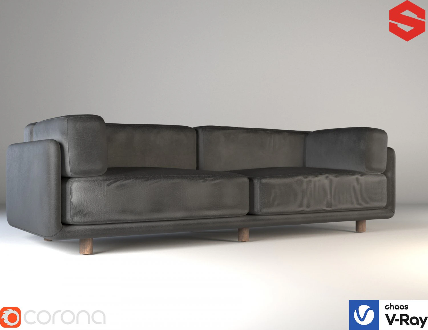 Sunday 102 Sofa 3D Model .c4d .max .obj .3ds .fbx .stl .blend