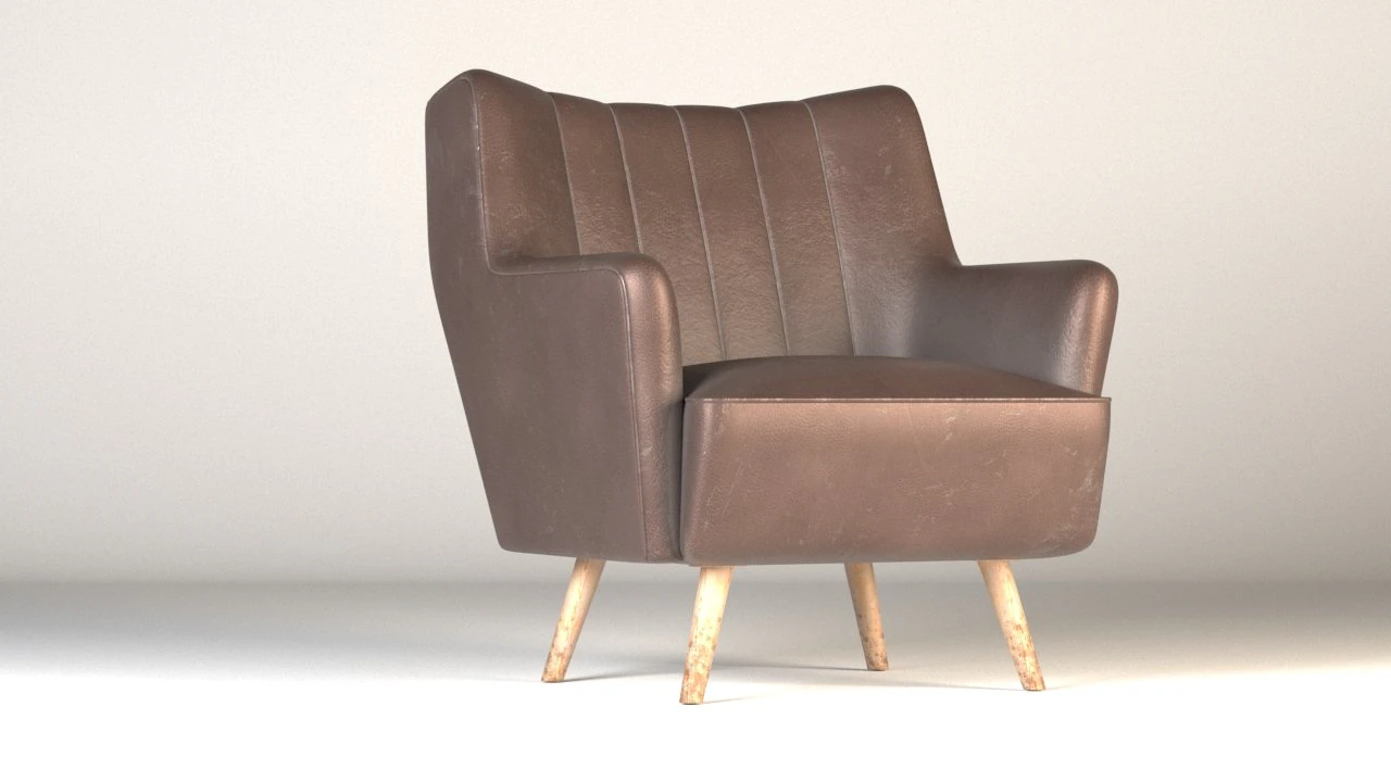 Rosie Accent Chair 3D Model .c4d .max .obj .3ds .fbx .stl .blend