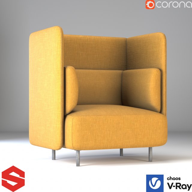 BUDDYHUB chair Model 3D .c4d .max .obj .3ds .fbx .stl .blend 