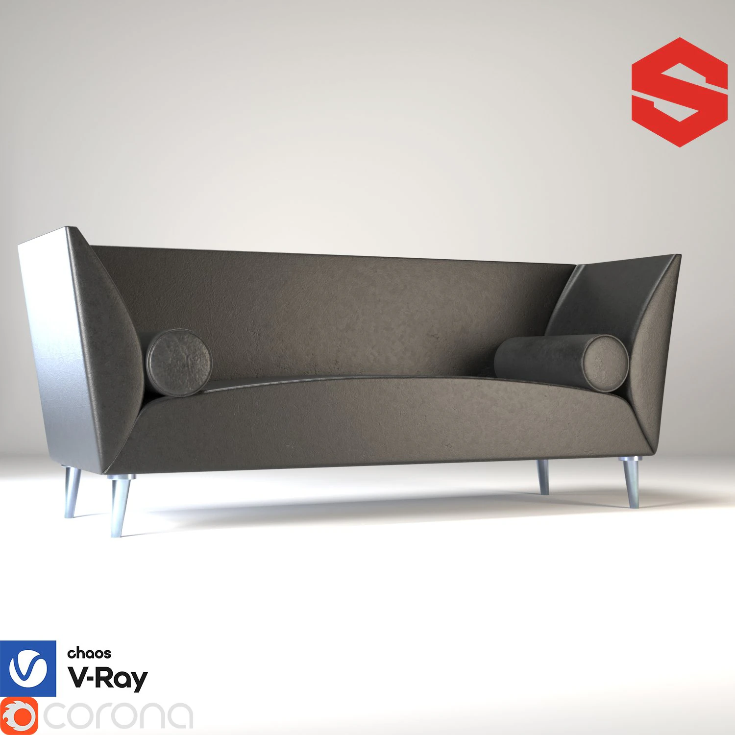 Cappellini modern sofa 3D Model .c4d .max .obj .3ds .fbx .stl .blend 