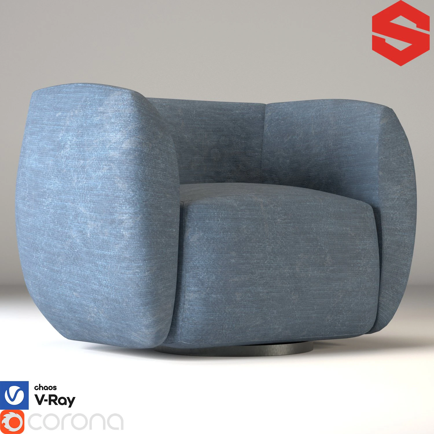 Council Swivel 3D Model .c4d .max .obj .3ds .fbx .stl .blend 