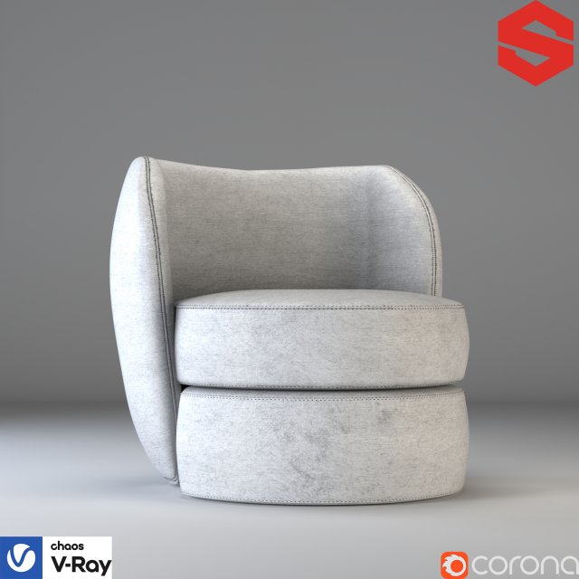 Forme Lounge 3D 모델 .c4d .max .obj .3ds .fbx .stl .blend 