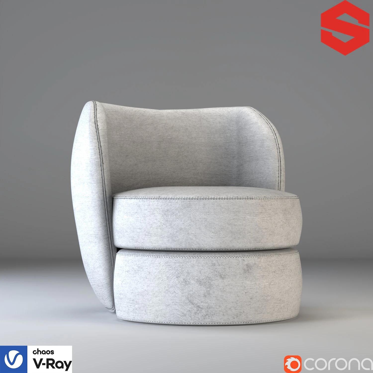Forme Lounge 3D Model .c4d .max .obj .3ds .fbx .stl .blend 