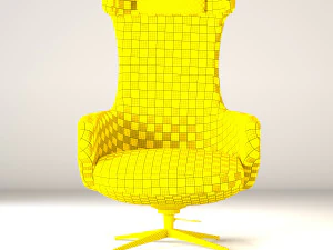 GRAND REPOS old leather chair 3D Model