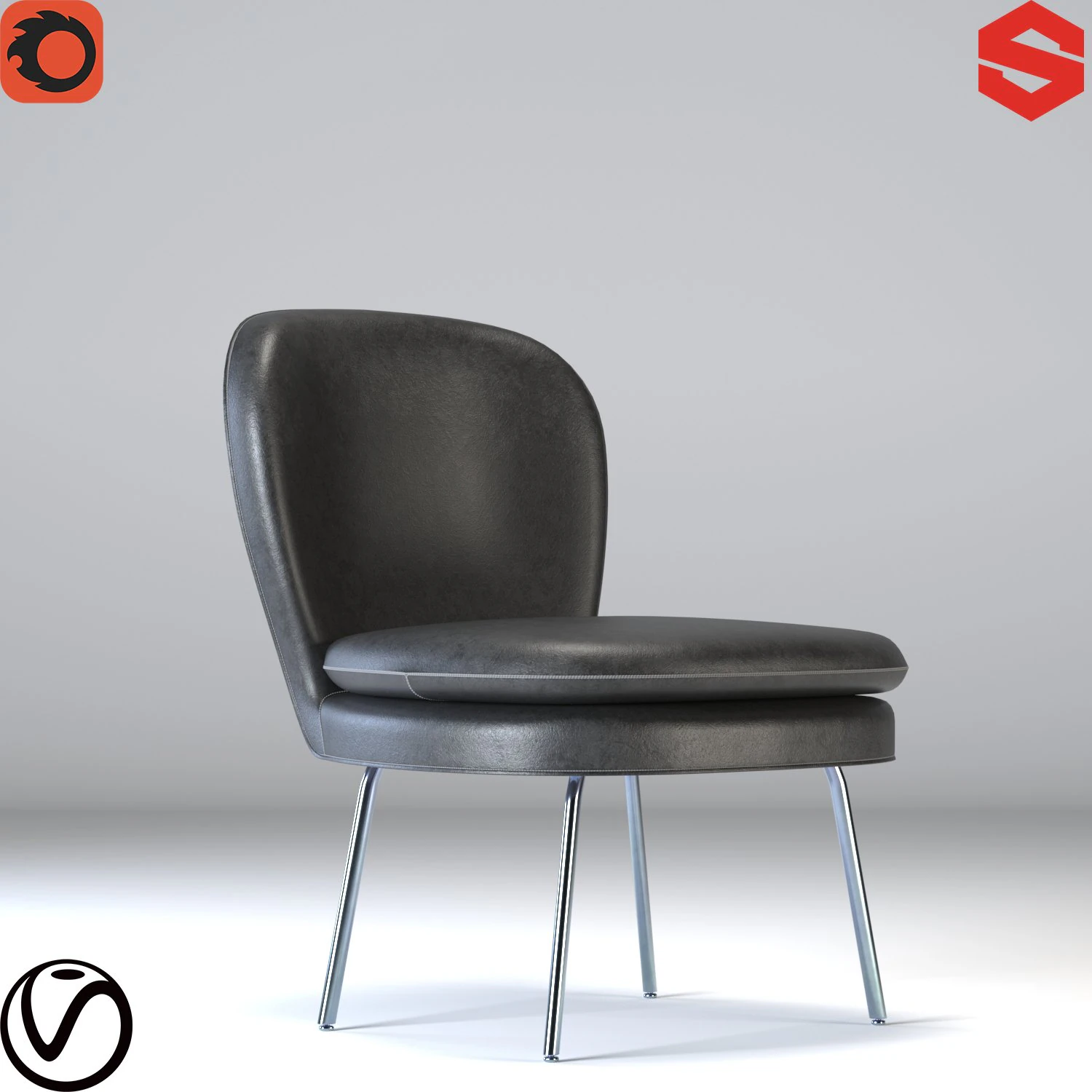 Matson Accent Chair 3D Model .c4d .max .obj .3ds .fbx .stl .blend 