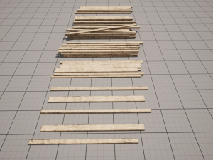 Wooden Planks set Low-poly 3D मॉडल