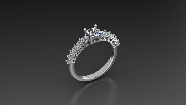 Diamond ring womens 3D मॉडल .c4d .max .obj .3ds .fbx .stl .blend 