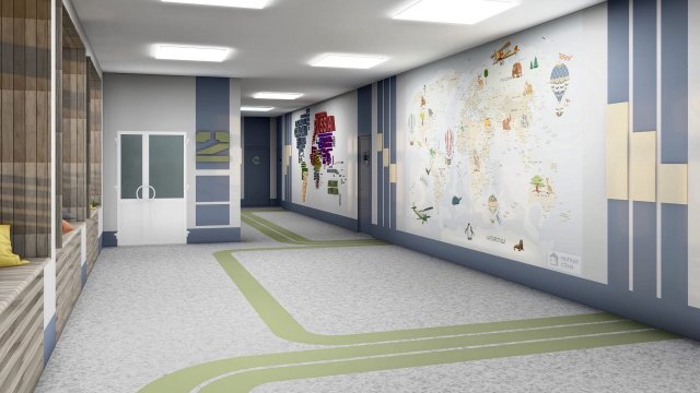 School interior 3D Model .c4d .max .obj .3ds .fbx .stl .blend 