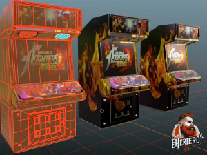 Retro-Arcade-Maschine 3D Modell