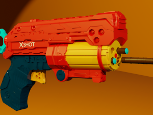REVOLVER NERF Modelo 3D