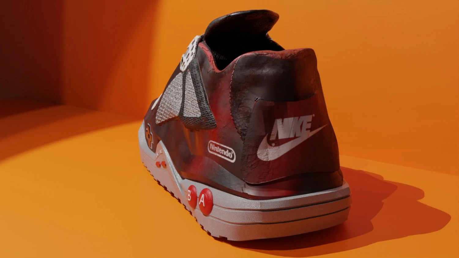 RETRO NIKE NINTENDO 3D Model .c4d .max .obj .3ds .fbx .stl .blend