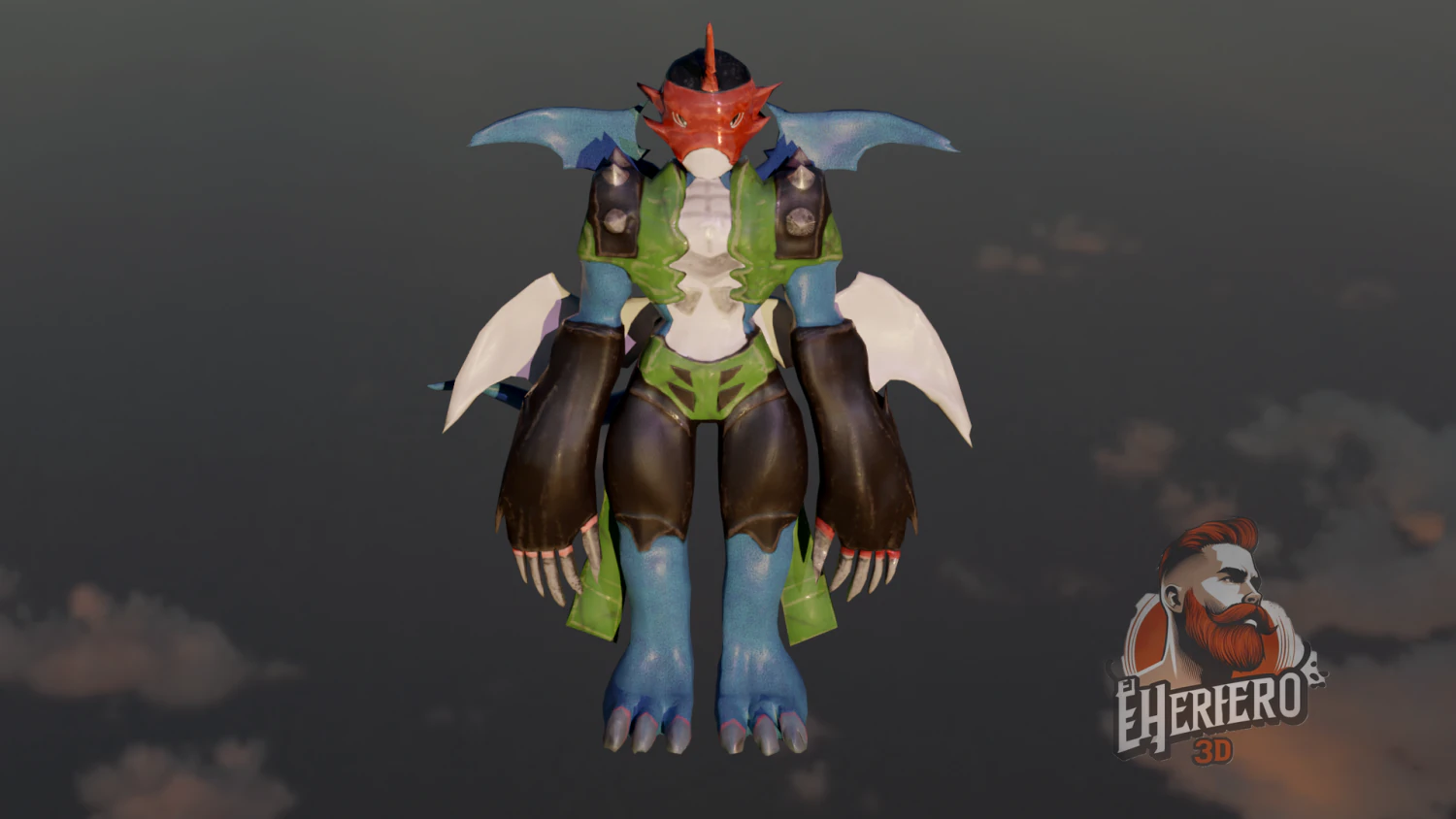 DIGIMON - PAILDRAMON LEDRAMON 3D Model .c4d .max .obj .3ds .fbx .stl .blend