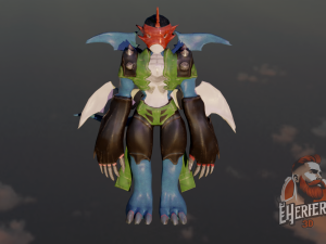 DIGIMON - PAILDRAMON LEDRAMON 3D 模型