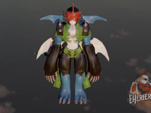 DIGIMON - PAILDRAMON LEDRAMON Modello 3D