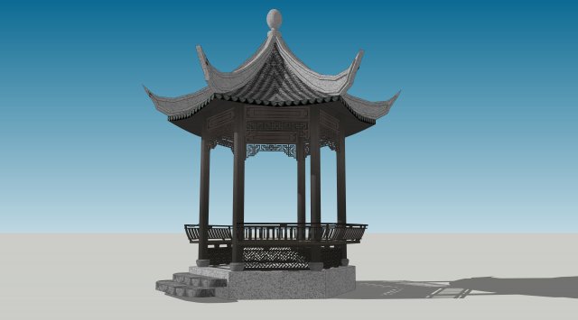Chinese style pavilion 03 3D Model in Buildings 3DExport