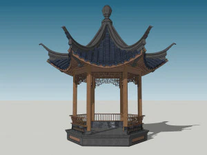 Pavillon im chinesischen Stil 05 3D Modell