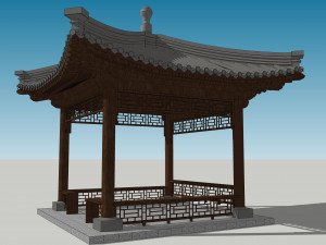 Chinese style pavilion 06 Modèle 3D