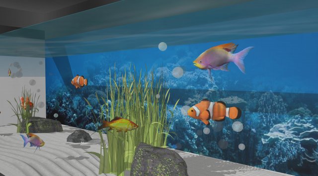 Clownfish tank Model 3D .c4d .max .obj .3ds .fbx .stl .blend 