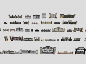 European iron door collection 3Dモデル