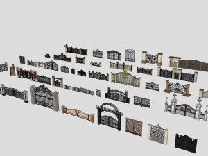 European iron door collection 3D Модель