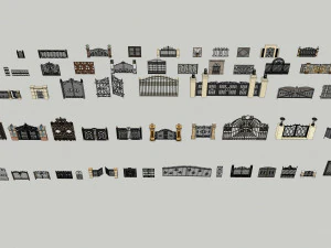 欧式铁门系列 3D 模型