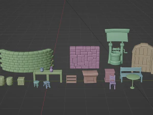 Game Props Collection 3D Model