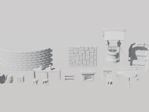 Game Props Collection 3D Model