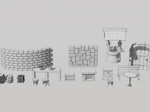Game Props Collection 3D Model