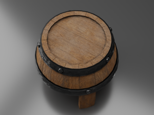Barrel table 3D 模型