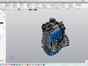 Engine car vaz 2108 3D Model