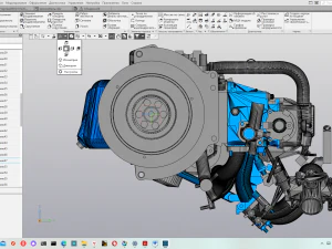 Engine car vaz 2108 3D Model