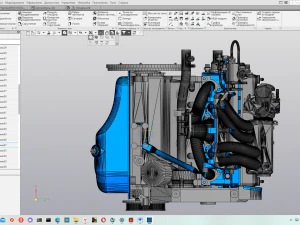 Engine car vaz 2108 3D Model