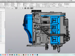Engine car vaz 2108 3D Model