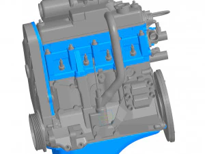 Engine car vaz 2108 3D Model