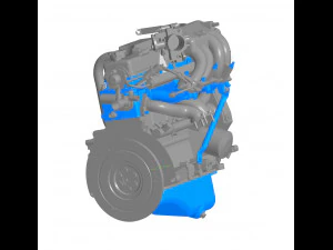 Engine car vaz 2108 3D Model