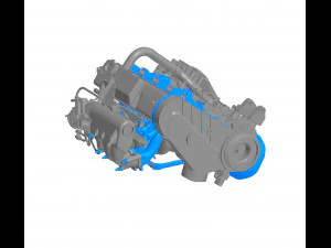 Engine car vaz 2108 3D Model