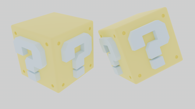 Mario question box 3D Модель .c4d .max .obj .3ds .fbx .stl .blend 