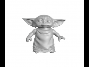 Grogu Baby Yoda simple 3D Print Model
