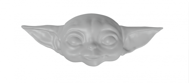 Grogu Baby Yoda head key holder 3D Print Model .c4d .max .obj .3ds .fbx .stl .blend 