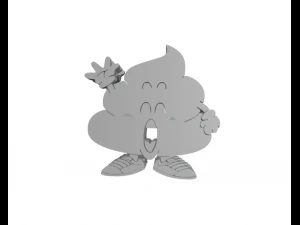 Text Flip - подвійна ілюзія Arale Poop 3D Принт Модель