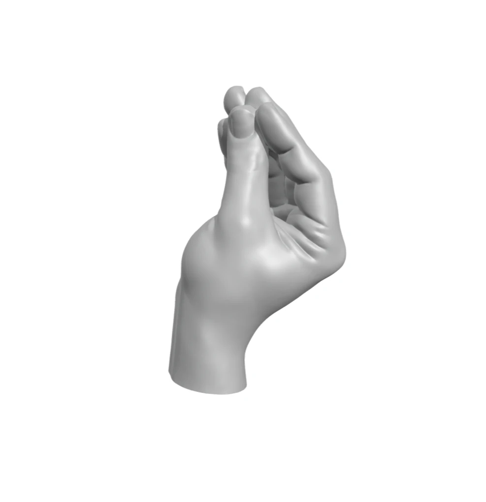 Italian Hand Who 3D Print Model .c4d .max .obj .3ds .fbx .stl .blend 