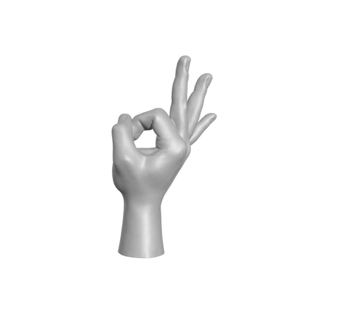 Hand Italian Okay OK 3D Print Model .c4d .max .obj .3ds .fbx .stl .blend 