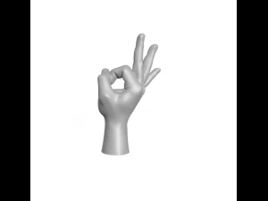 M&atilde;o Italiano Ok OK Modelo de Impressão 3D