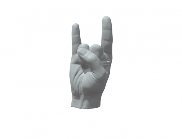 Italian hand horn mano gesto corna 3D प्रिंट मॉडल .c4d .max .obj .3ds .fbx .stl .blend