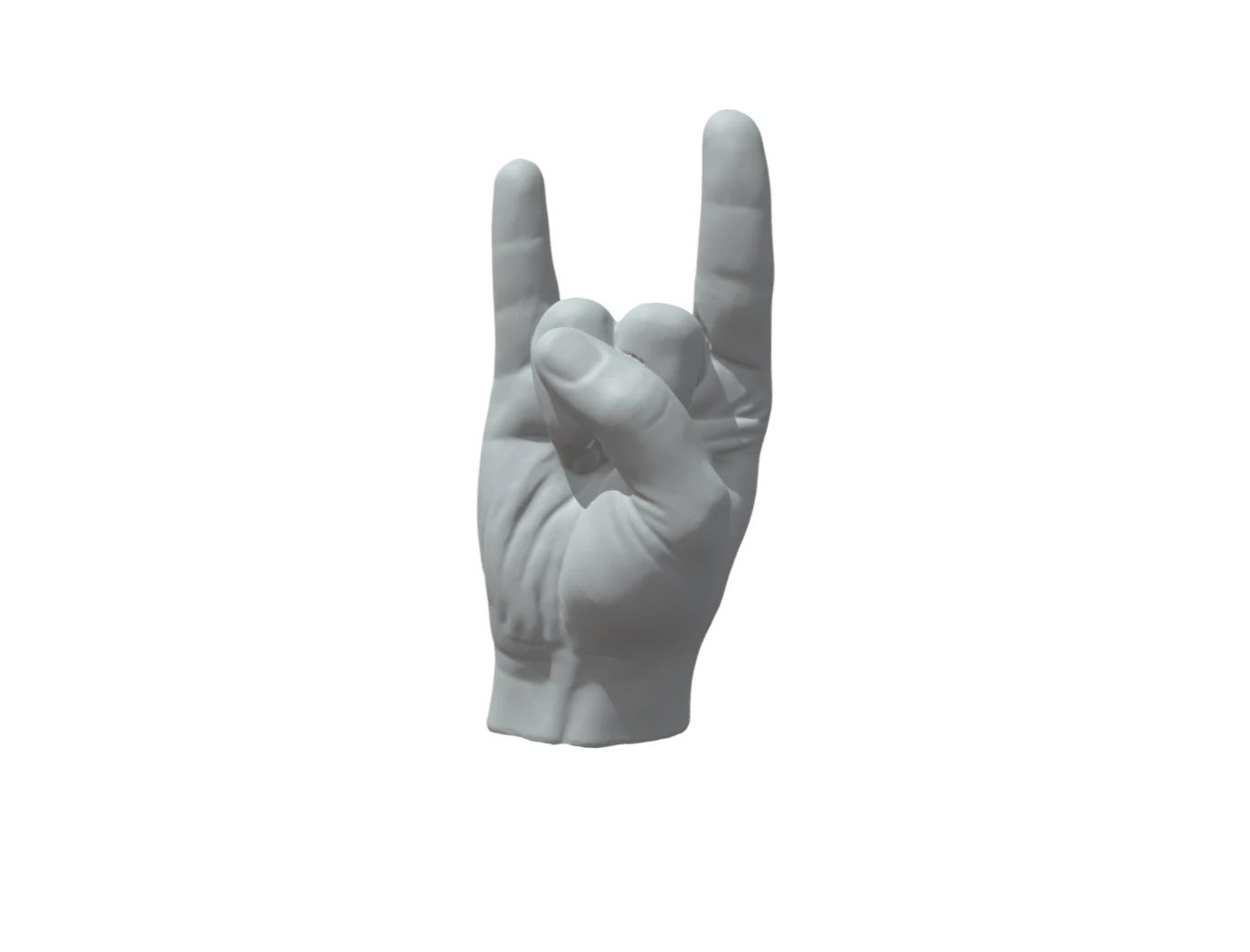 Italian hand horn mano gesto corna 3D Print Model .c4d .max .obj .3ds .fbx .stl .blend 