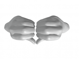 Hands in the shape of a heart with pedestal Modello di stampa 3D