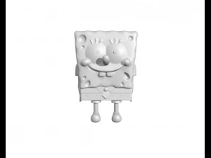 Bob Esponja Cal&ccedil;a Quadrada - Porta-chaves Modelo de Impressão 3D