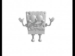 Spongebob Squarepants Action Figure - Toy - Nobody Cares 3Dプリントモデル